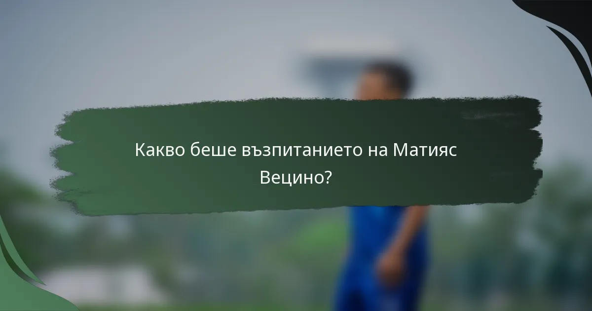 Какво беше възпитанието на Матияс Вецино?